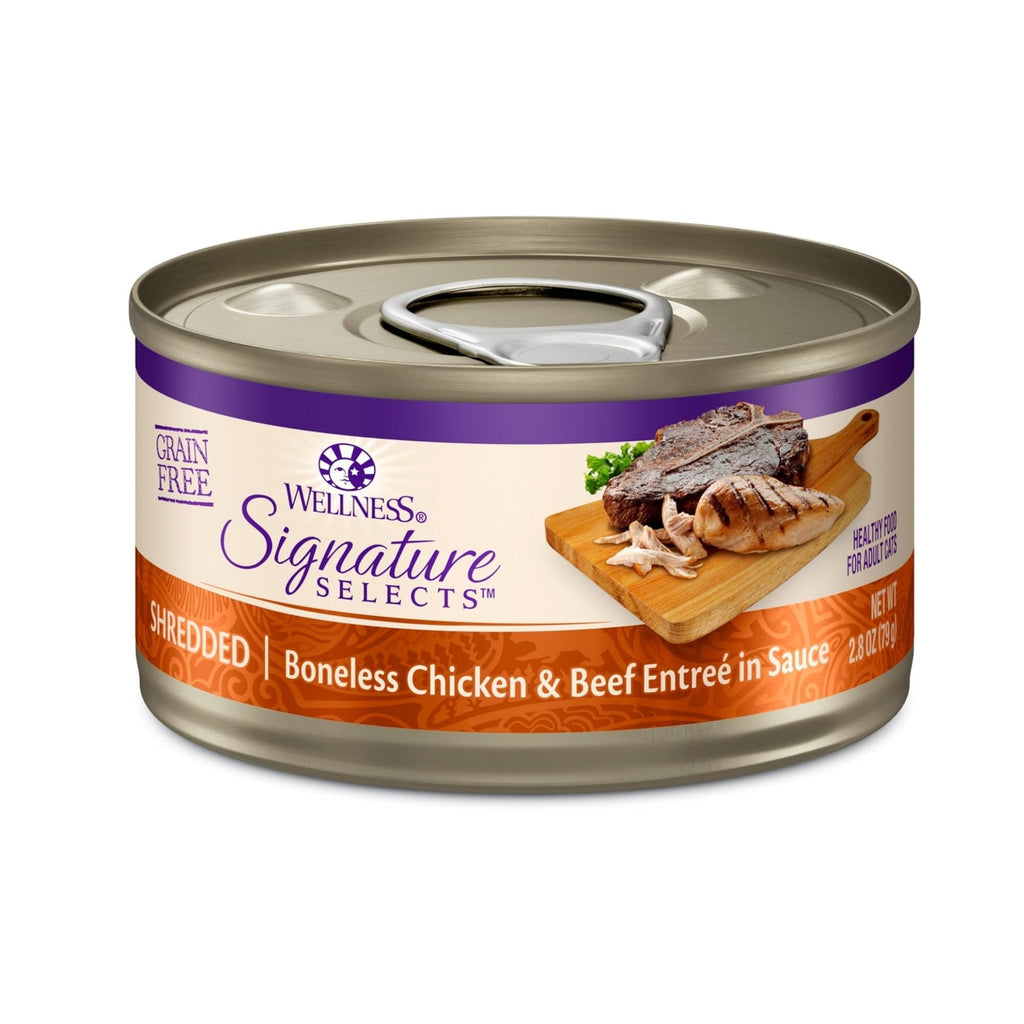 Wellness Cat Core Signature Select Shredded Chicken Beef Entrée 2.8oz. (Case of 12)