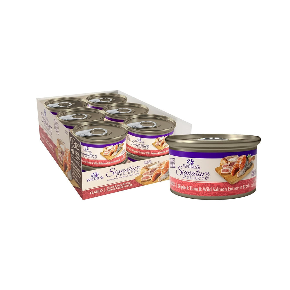 Wellness Cat Core Signature Select Flaked Skipjack Tuna Salmon Entrée 5.3oz. (Case of 12)