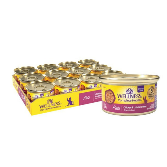 Wellness Cat Complete Health Grain-free Chicken Lobster Pate 3oz (Case of 24) for your Pet Cat with Pet Store X!