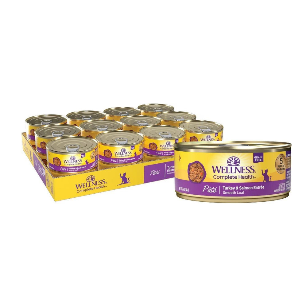 Wellness Cat Complete Health Grain-free Turkey Salmon Pate 5.5oz. (Case of 24)