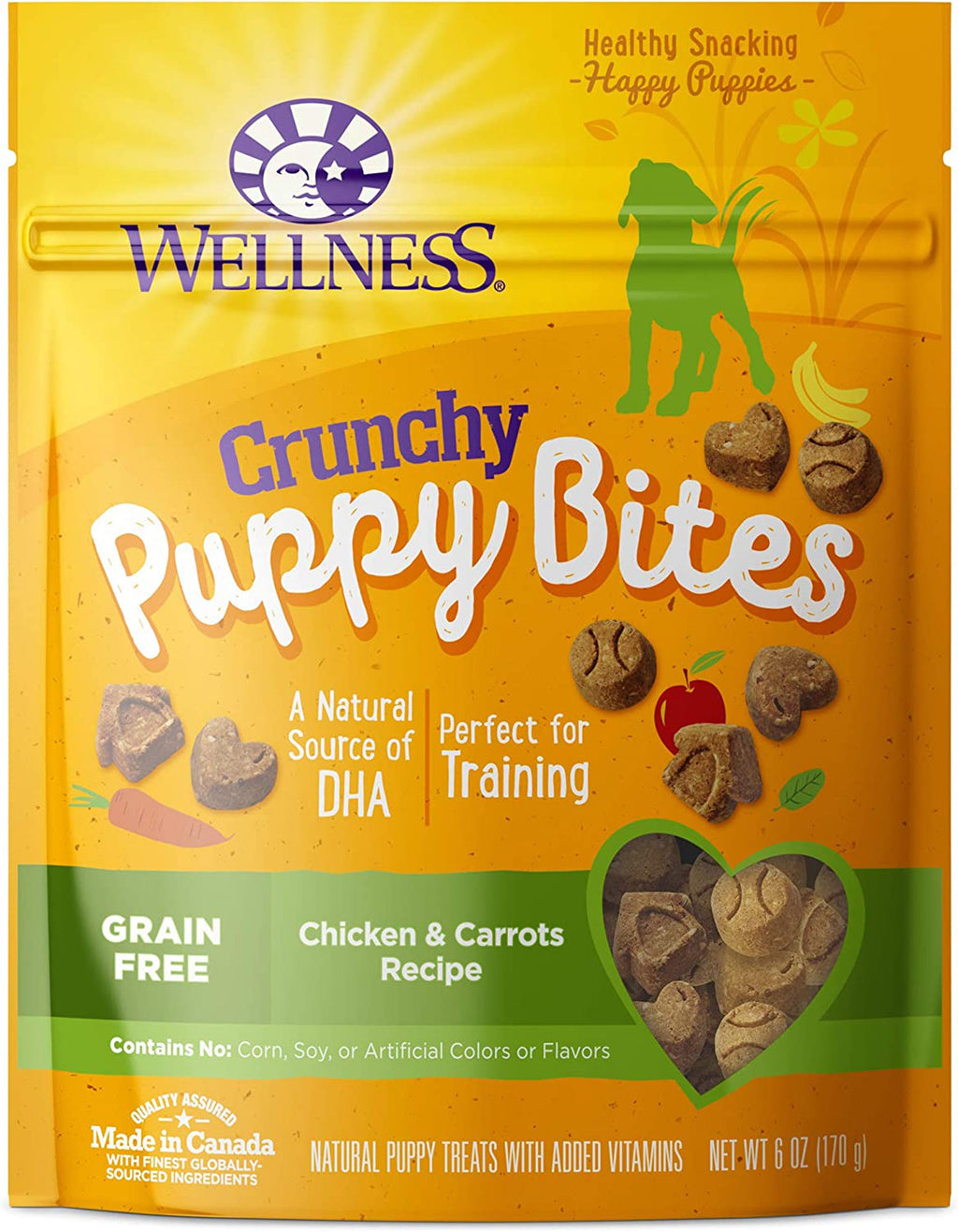 Wellness Puppy Bite Crunchy Chicken Carrot 6oz for your Pet Dog with Pet Store X!