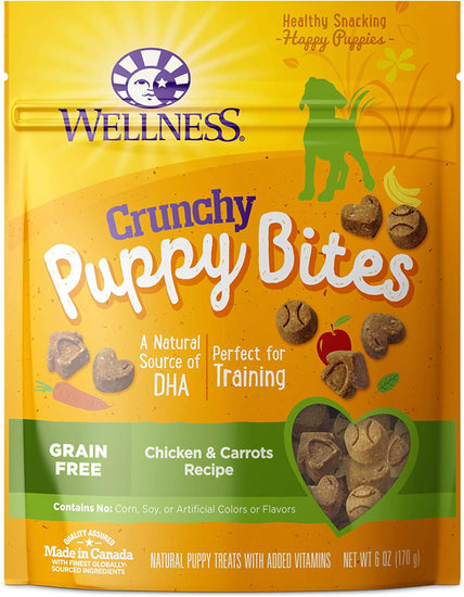 Wellness Puppy Bite Crunchy Chicken Carrot 6oz for your Pet Dog with Pet Store X!