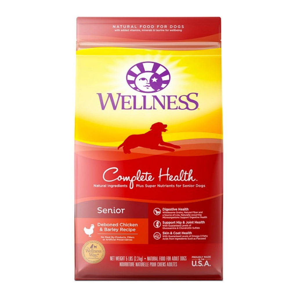 Wellness Dog Senior Chicken Barley 5Lb Adult Complete Health