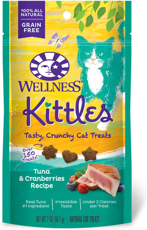 Wellness Kittles Tuna Cranberry 2oz Crunchy Cat Snack for your Pet Cat with Pet Store X!