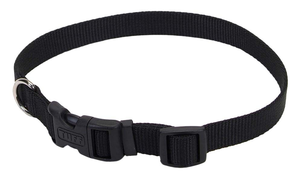 Coastal Adjustable Nylon Dog Collar with Plastic Buckle Black 1ea/5/8 In X 10-14 in for your Pet Dog with Pet Store X.