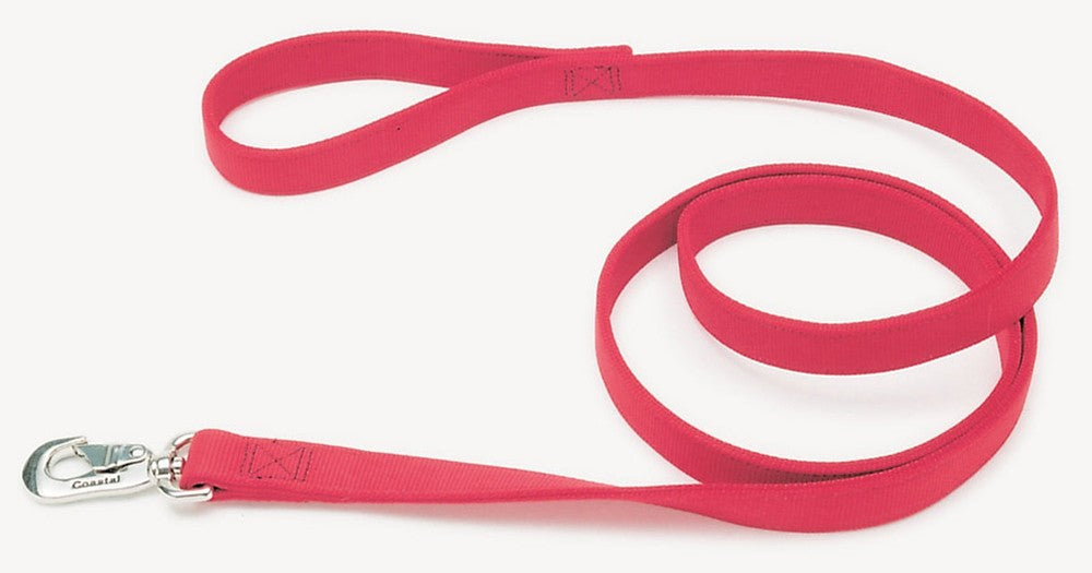 Coastal Double-Ply Nylon Dog Leash Red 1ea/1 In X 6 ft for your Pet Dog with Pet Store X.