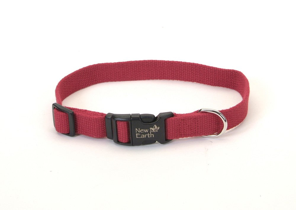 Earth Soy Adjustable Dog Collar Cranberry 1ea/3/4 In X 12-18 in