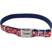 Ribbon Adjustable Nylon Dog Collar with Metal Buckle Red 1ea/5/8 In X 12-18 in