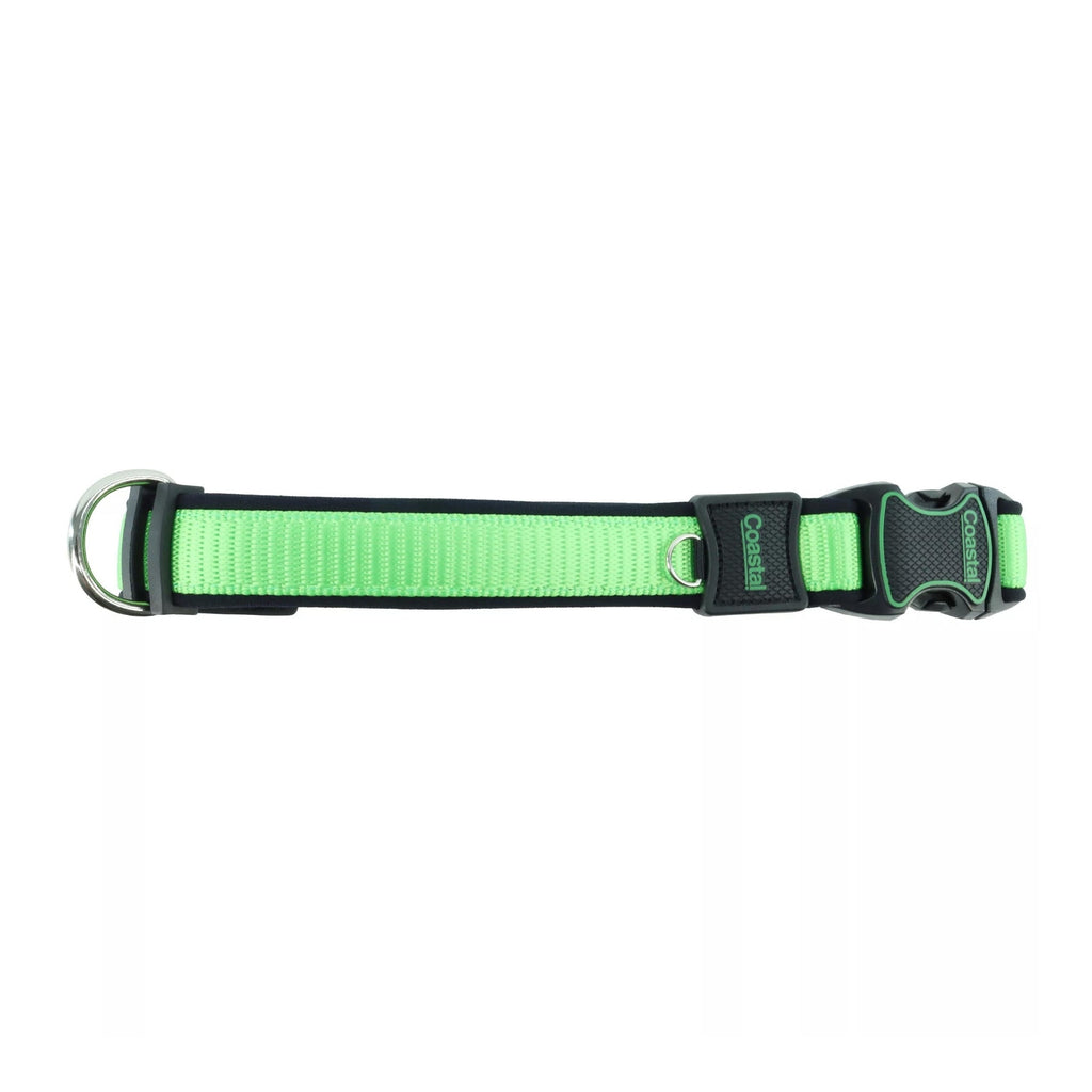 Inspire Adjustable Dog Collar Green 1 x 14-20in. Medium