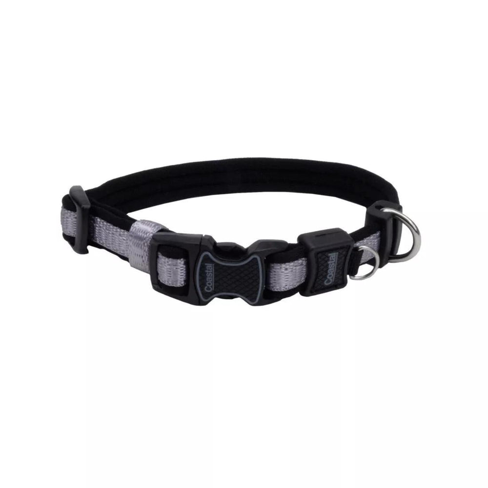 Inspire Adjustable Dog Collar Gray 1 x 18-26in. Large