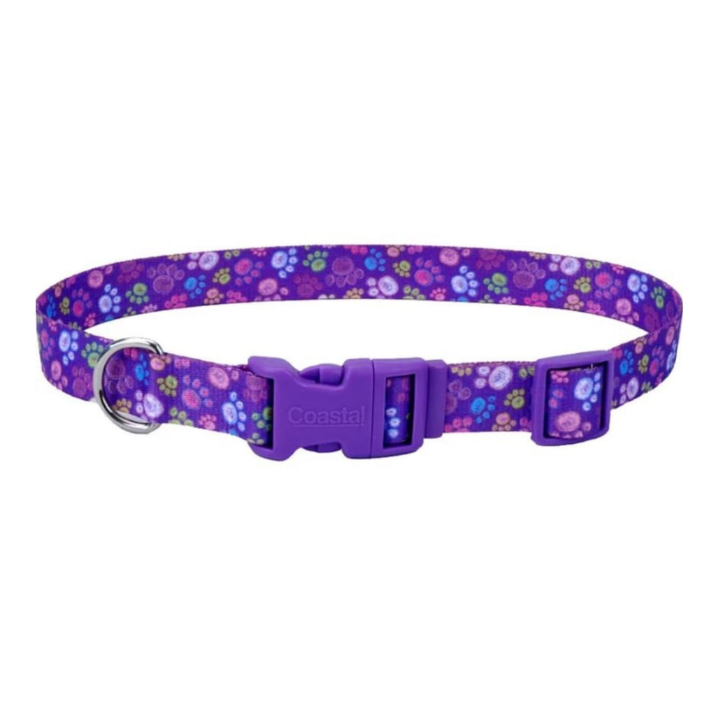 Styles Adjustable Dog Collar Purple Medium 3/4 x 14-20 In