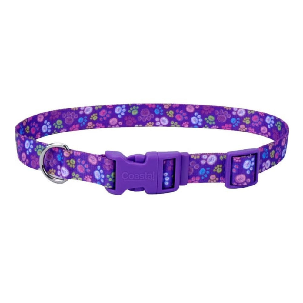 Styles Adjustable Dog Collar Purple Medium 3/4 x 14-20 In