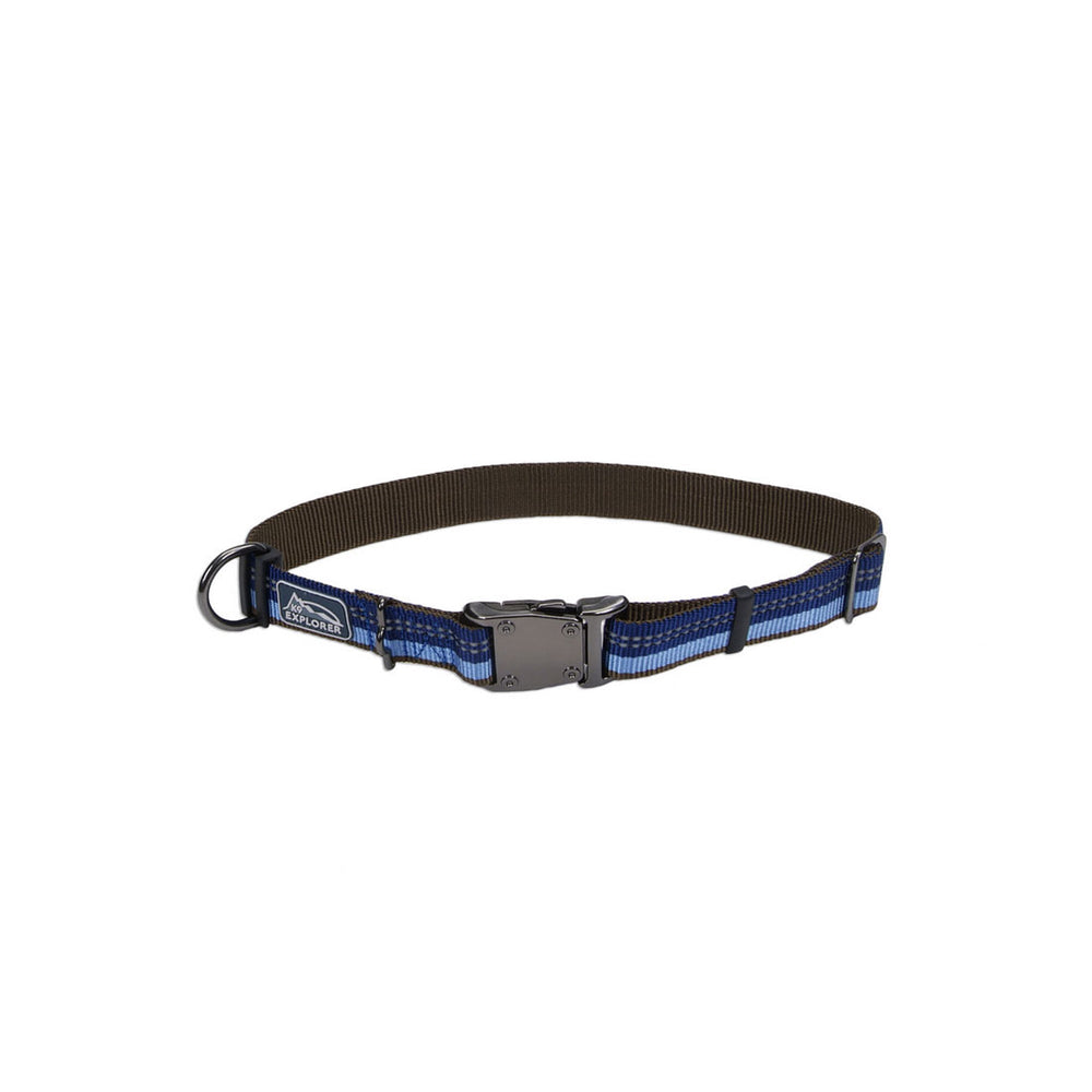 Coastal Products K9 Explorer Reflective Adjustable Dog Collar Sapphire for your Pet Dog with Pet Store X.