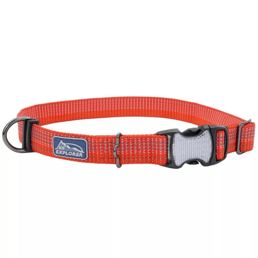 K9 Explorer Brights Reflective Adjustable Dog Collar Canyon Medium 1"x 12"-18" for your Pet Dog with Pet Store X.