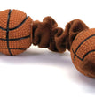 Lil Pals Plush and Vinyl Basketball Tug Toy Brown 1ea/8 in for your Pet Dog with Pet Store X.