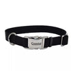 Coastal Adjustable Nylon Dog Collar with Titan Metal Buckle Black 1ea/1 In X 18-26 in