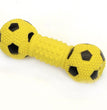 Rascals Latex Soccer Dumbbell Dog Toy Yellow 1ea/5.5 in