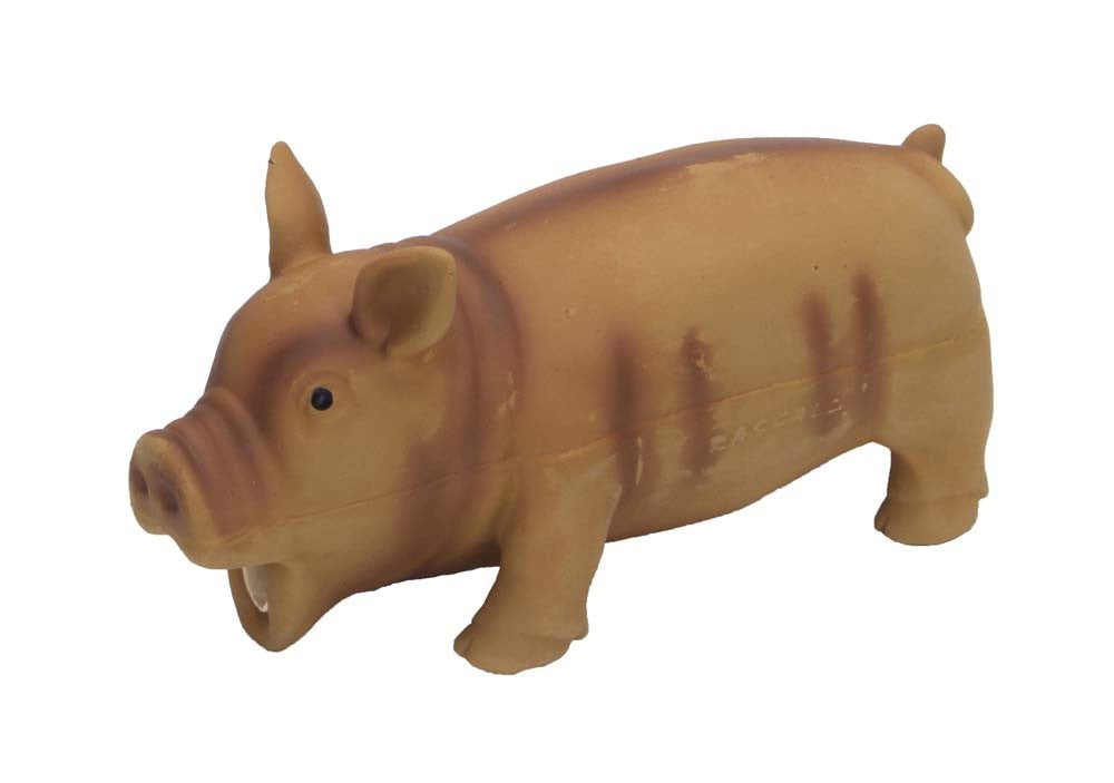 Coastal Rascals Latex Toy Pig Brown 725In for your Pet Dog with Pet Store X.