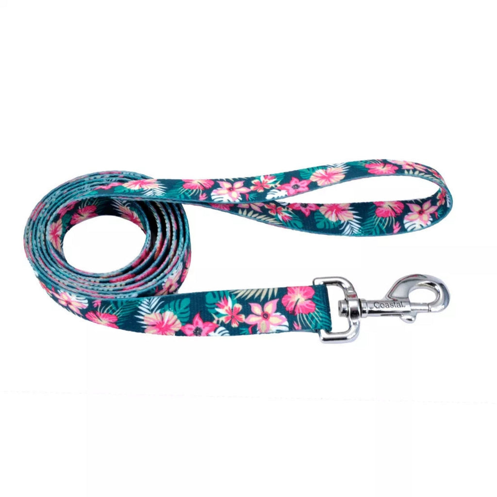 Styles Dog Leash Tropical Flower Large 1in. x 6 Ft