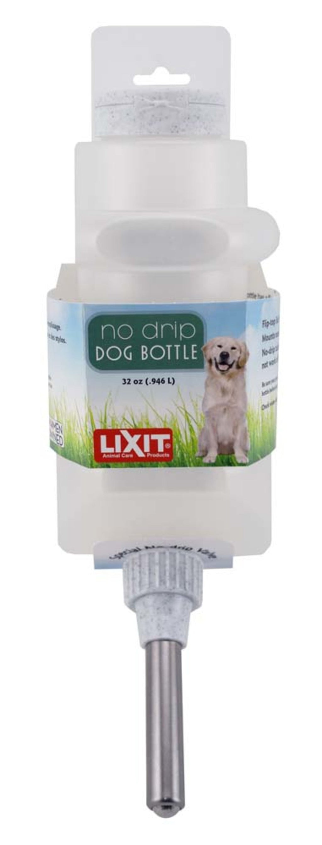 Lixit Top Fill Dog Water Bottle White 1ea/32 oz