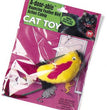 Spot A-Door-Able Bouncing Plush Bird with Feather Tail Cat Toy Multi-Color 4.5 in