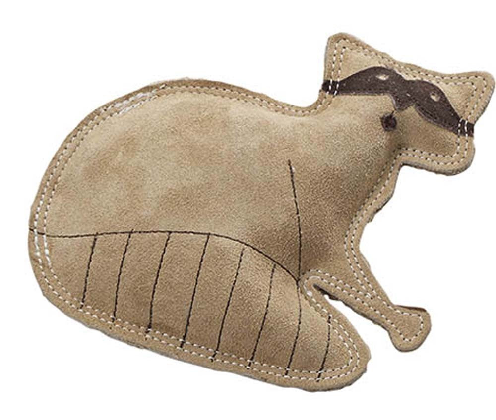 Dura-Fused Leather Dog Toy Raccoon Tan 1ea/SM for your Pet Dog with Pet Store X.