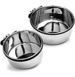 Spot Stainless Steel Coop Cup with Bolt Clamp Silver 10 oz for your Pet Small Animal with Pet Store X.