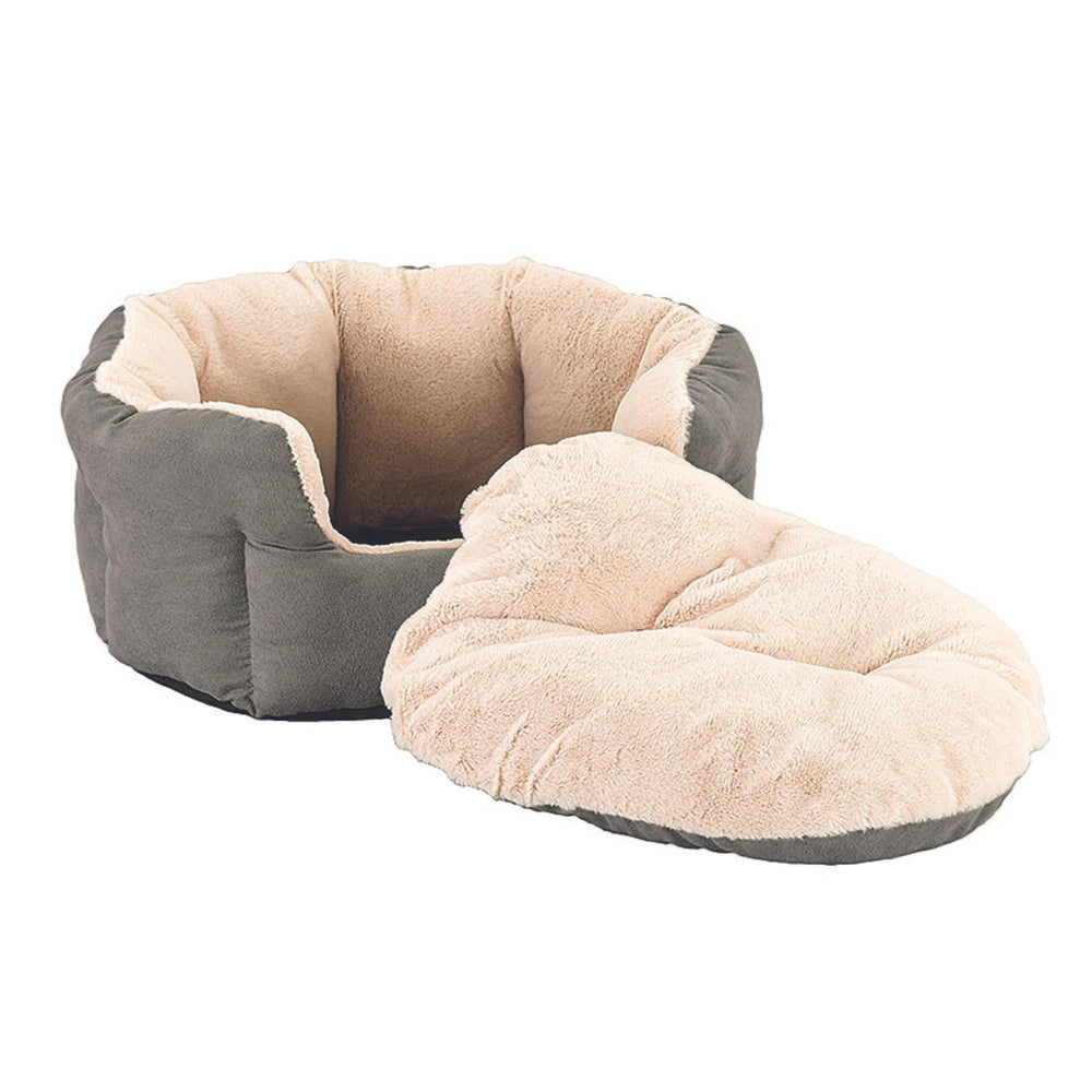 Ethical Pet Sleep Zone Reversible Cushion 18" Light Gray for your Pet Dog with Pet Store X.