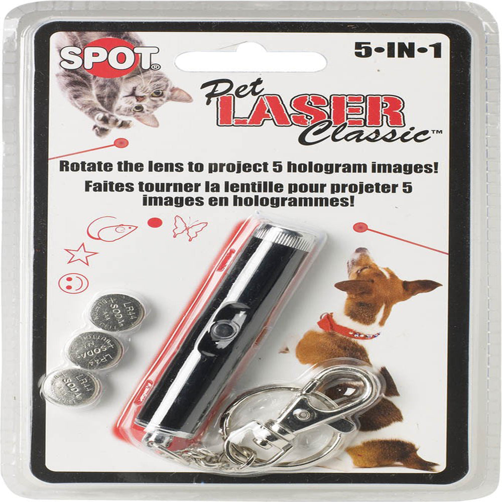 Spot Laser Classic 5-in-1 Dog Toy Silver 1ea/One Size