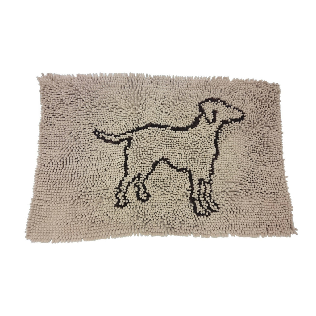 Spot 35” x 24” Tan Clean Paws Micro-fiber Mat