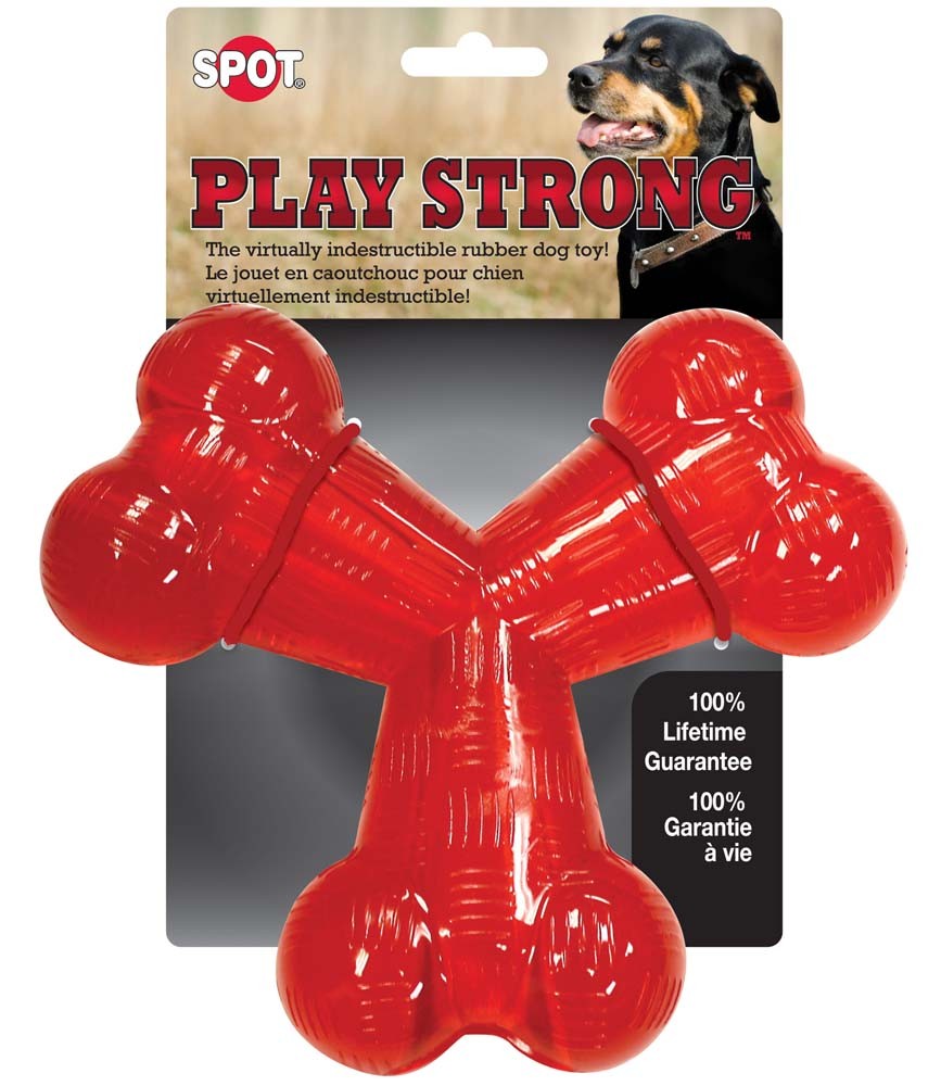 Spot Play Strong Dog Toy Trident 1ea/6 in for your Pet Dog with Pet Store X.