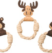 Spot Dura-Fuse Leather with Rope Ring Dog Toy Assorted 1ea/11 in