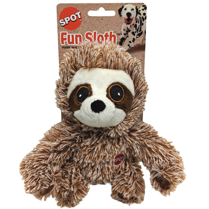 Spot Fun Sloth Plush Dog Toy Assorted 1ea/7 in for your Pet Dog with Pet Store X.