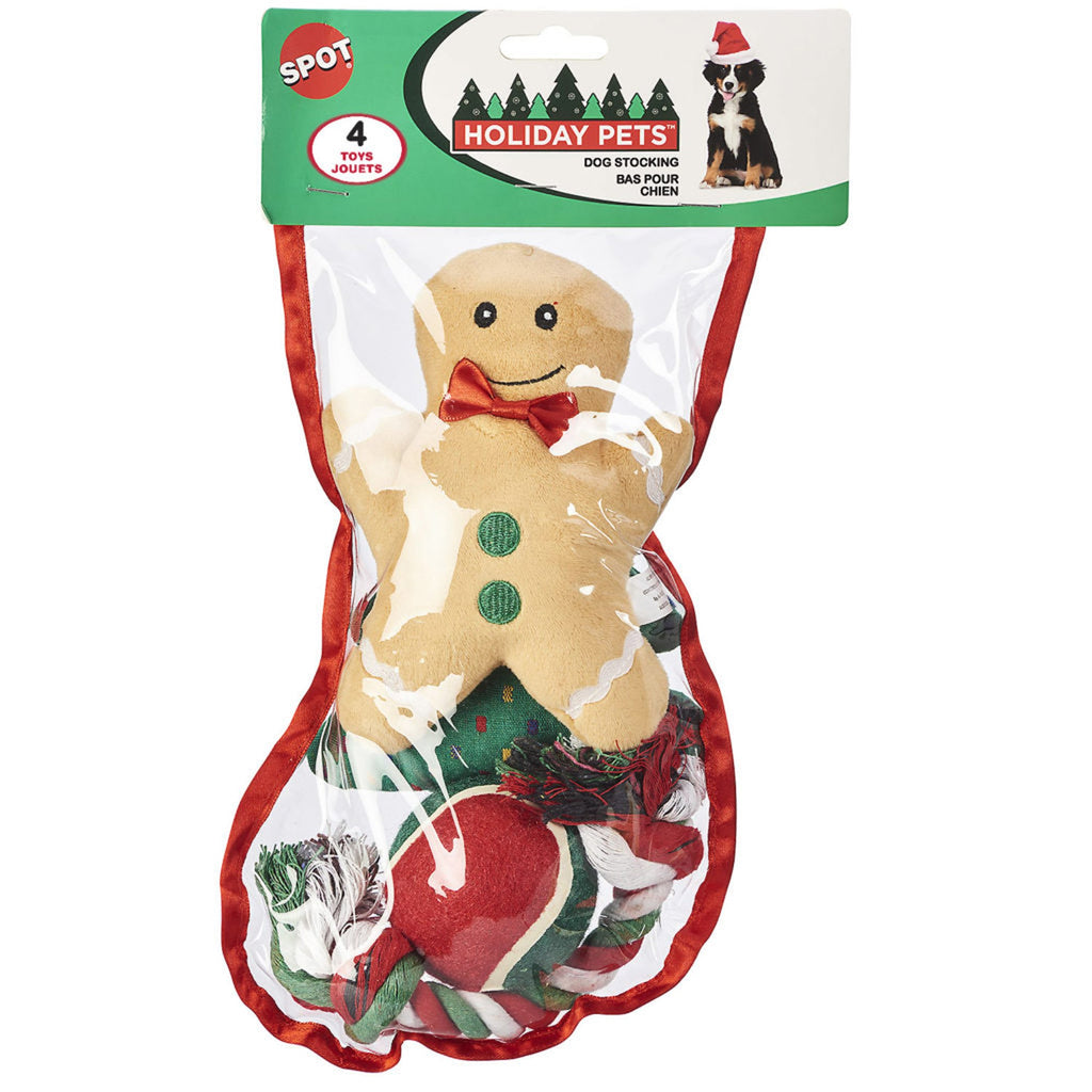 Spot Holiday Dog Stocking 1ea/MD, 4Pc