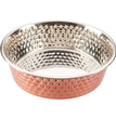 Spot Honeycomb Non Skid Stainless Steel Dog Bowl Hammered Exterior Copper 1ea/2 qt