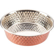 Spot Honeycomb Non Skid Stainless Steel Dog Bowl Hammered Exterior Copper 1ea/3 qt