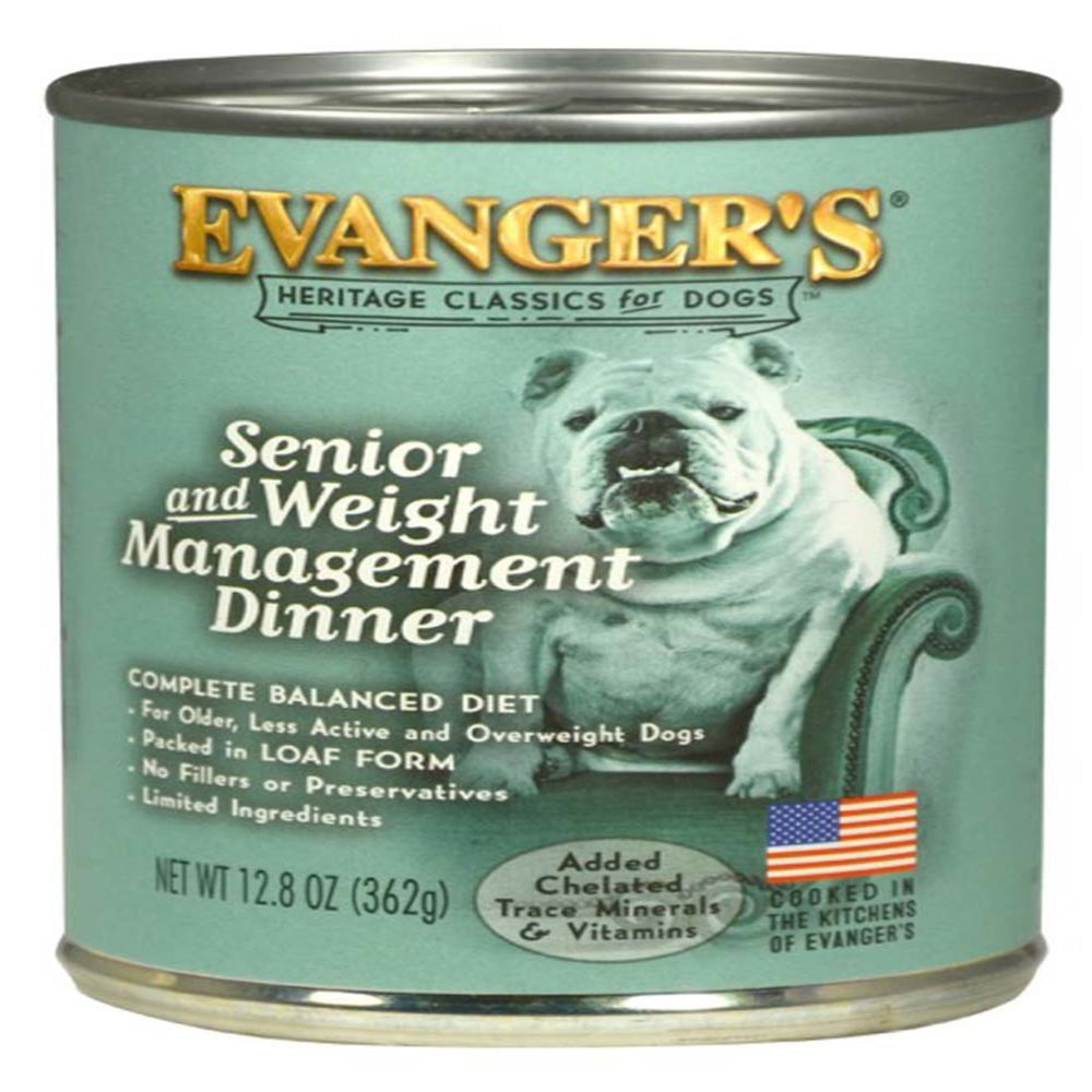 Evanger's Heritage Classic Senior/Weight Management Wet Dog Food Chicken 128oz (Case of 12) for your Pet Dog with Pet Store X!