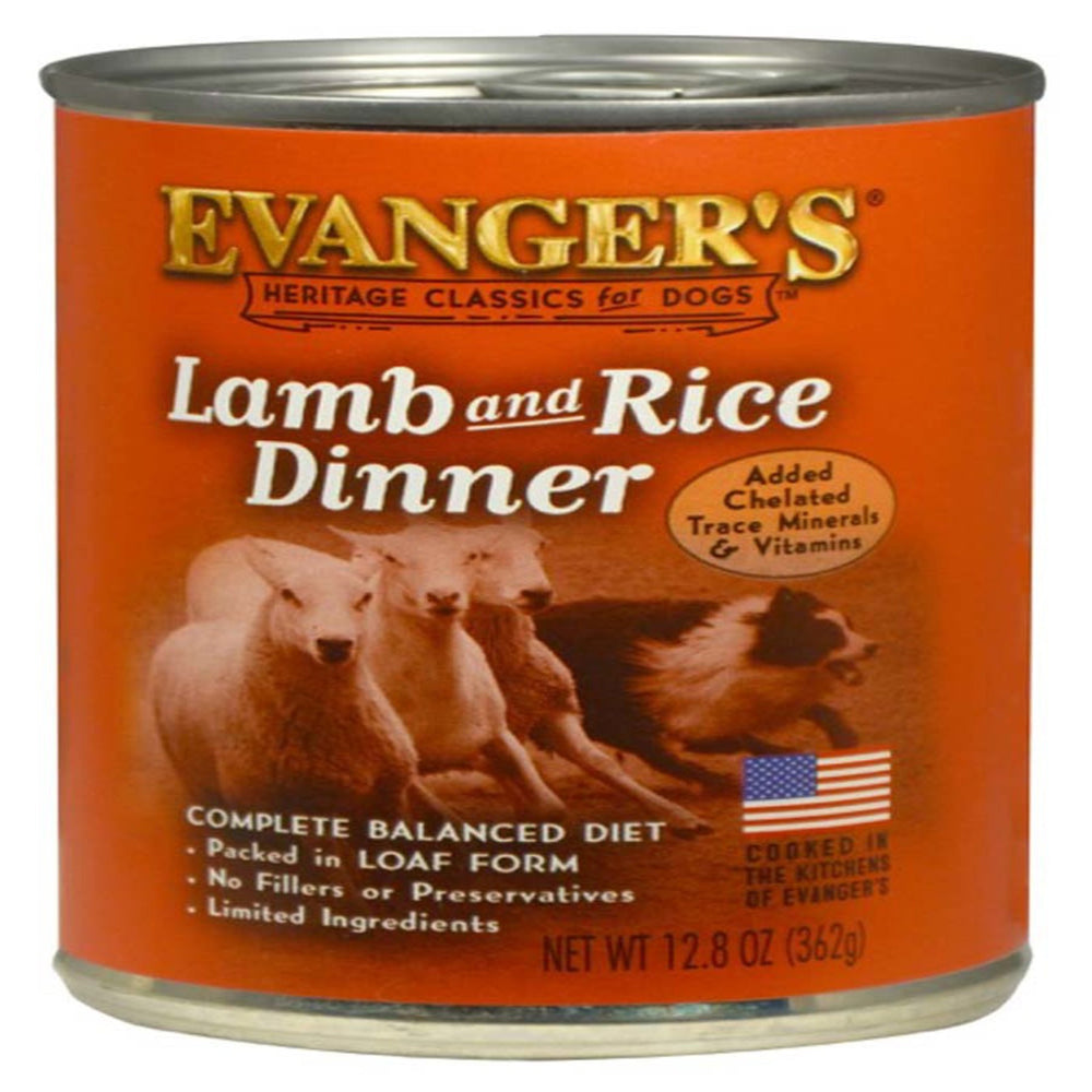 Evanger's Heritage Classic Wet Dog Food Lamb & Rice 128oz (Case of 12) for your Pet Dog with Pet Store X!