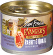 Evanger's Super Premium Wet Cat Food Rabbit & Quail 5.5oz 24pk