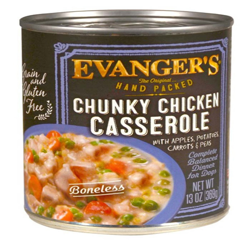 Evanger's Hand Packed Wet Dog Food Chunky Chicken Casserole12oz (Case of 12) for your Pet Dog with Pet Store X!