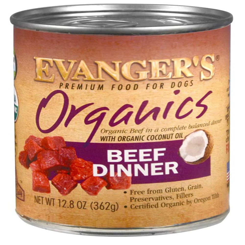 Evanger's Organics Wet Dog Food Beef 128oz (Case of 12) for your Pet Dog with Pet Store X!