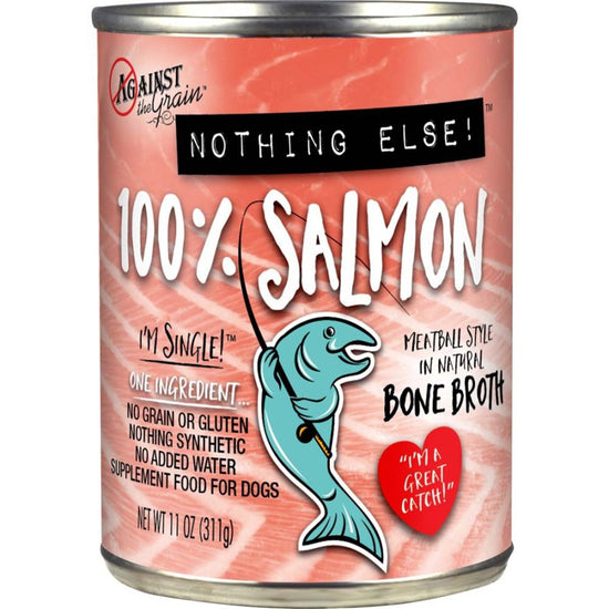 Against the Grain Nothing Else 100% One Ingredient Adult Wet Dog Food Salmon, 11oz (Case of 12) for your Pet Dog with Pet Store X!