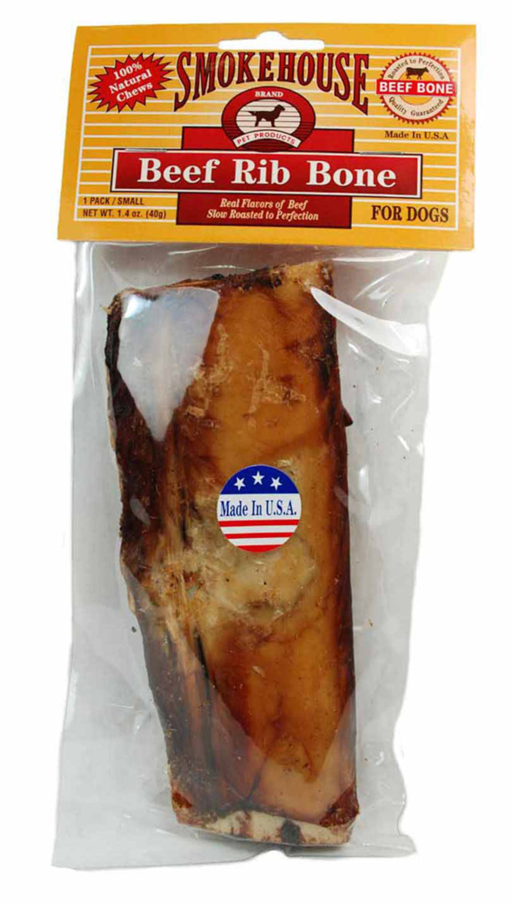 Smokehouse USA Made Beef Rib Bones 1ea/6 in, 1.4 oz