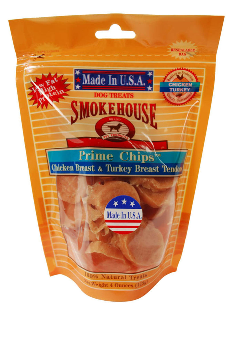 Smokehouse USA Made Prime Chips Dog Treat Chicken & Turkey 1ea/4 oz for your Pet Dog with Pet Store X!