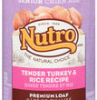 Nutro Products Premium Loaf Adult Wet Dog Food Turkey, Sweet Potato & Green Bean 125oz (Case of 12) for your Pet Dog with Pet Store X!