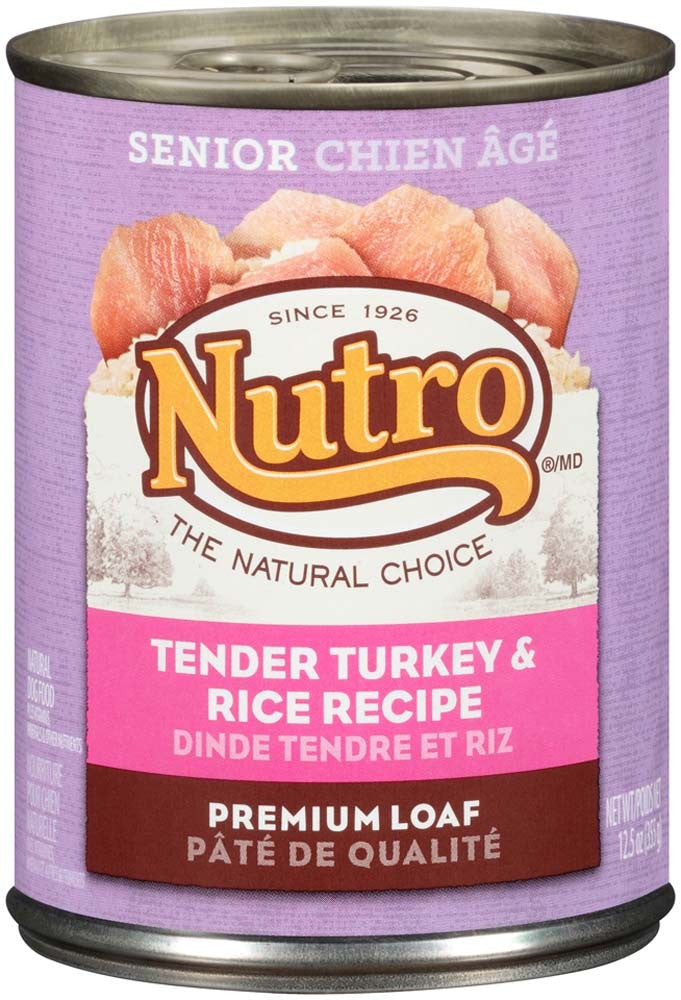 Nutro Products Premium Loaf Adult Wet Dog Food Turkey, Sweet Potato & Green Bean 125oz (Case of 12) for your Pet Dog with Pet Store X!