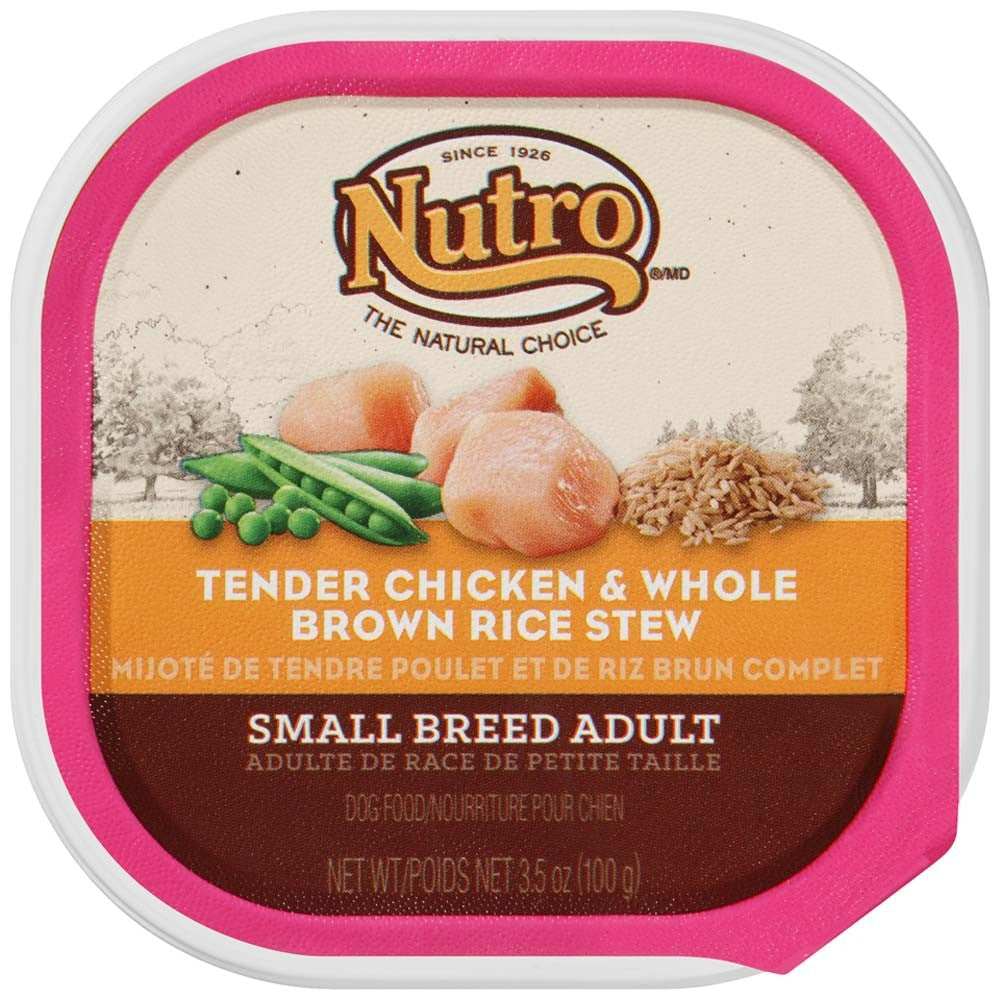 Nutro Products Grain Free Cuts in Gravy Adult Wet Dog Food Tender Chicken, Sweet Potato & Pea Stew 3.5oz. (Case of 24)