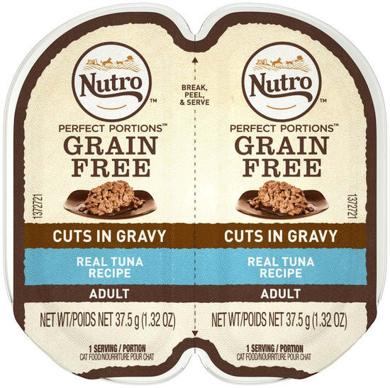 Nutro Products Perfect Portions Grain Free Cuts in Gravy Adult Wet Cat Food Tuna 24ea/26 oz, 24 pk for your Pet Cat with Pet Store X!