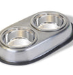 Van Ness Plastics Heavyweight Stainless Steel Double Dish Silver 1ea/LG, 64 oz