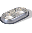 Van Ness Plastics Heavyweight Stainless Steel Double Dish Silver 1ea/SM, 16 oz for your Pet Dog with Pet Store X.